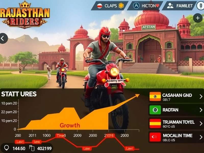 Rajasthan Riders gameplay screenshot showing character and environment
